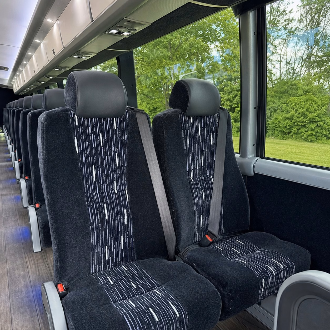 hamilton charter bus interior